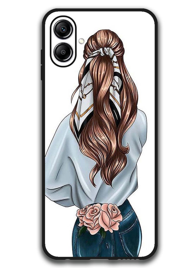 Theodor Case Compatible with Samsung Galaxy A07 6.7 Inch Protection Shockproof Bumper Cover Pink Rose Girl - Image 1